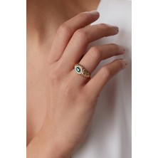 Oroline Kuyumculuk 8 Ayar Taşlı Altın Kadın Burgu Yüzük