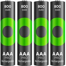Gp Recyko Pro 800 Mah Ni-Mh 1.2 Volt Aaa Ince Kalem Şarjlı Pil 4lü Paket