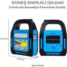 Güneş Enerjili Işıldak ve Powerbank Özellikli Kamp Lambası Grandordesing (4970)