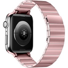 Apple Watch 38MM KR404 Huks Kordon - Rose Gold Modern Asır (4938)