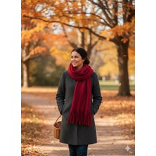 As Reyon Saçaklı Triko Düz Atkı