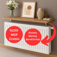 Kydonia Home 90X15 cm Mdf Montajsız Petek Üstü Dekoratif Raf Kalorifer Peteği Üstü Uçan Raf