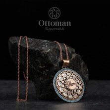 Design Ottoman Kuyumculuk Kişiye Özel Nazar Dualı Gümüş Kadın Kolye