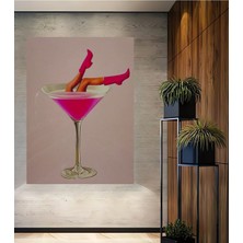 Teona Ahşap Dekoratif Ahşap Dikdörtgen Tablo Kadehte Dans