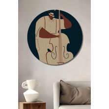 Teona Ahşap Dekoratif Ahşap Yuvarlak Tablo Caz Müzisyeni