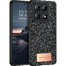 CP120 Xiaomi Mi 14T Pro Bright Simli Kapak - Siyah Modern Asır (3927)