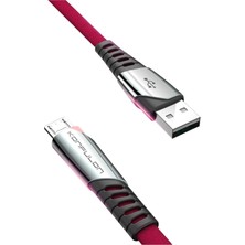 DC16 Micro USB Kablo 1m 2.4A - Kırmızı Modern Asır (4938)