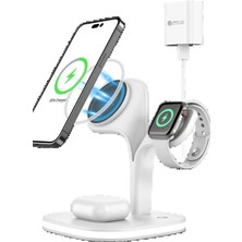 YM-UD22 Kablosuz Şarj Masaüstü Set - Beyaz Modern Asır (3927)