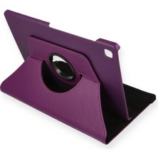 CP120 Samsung Galaxy P610 Tab S6 Lite 10.4 Kılıf 360 Tablet Deri Kılıf - Mürdüm Modern Asır (