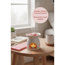 Trend Mum Tealight Hediyeli Buhurdanlık Koku Tableti %100SOYAWAX Melts Buhurdanlık Mumu,buhurdanlık Kokulu Mum