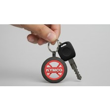 Ümraniye 3D Kymco Logolu Özel Tasarım Lastik Detaylı Motosiklet Anahtarlığı