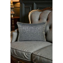 Visionario Kırlent Kılıfı Desenli Jakarlı Dokuma Kumaş 35X50 Çift Taraflı Biyeli