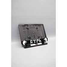 Plakam54 Kurt Göktürkçe Türk Yazılı 3D Kabartmalı Pleksi Motor Plakalığı