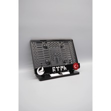 Plakam54 Kurt - Türk - Bayrak 3D Kabartmalı Pleksi Motor Plakalığı