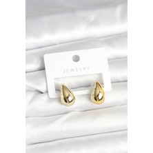 Epilons Gold Renk Damla Küpe 17 mm - TJ-BKP11377