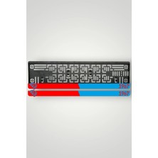 Plakam54 Bordo Mavi Taraftar 3D Kabartmalı Pleksi Araba Plakalığı