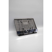 Plakam54 Yes Dekor Gümüş Pleksi Motor Plakalığı