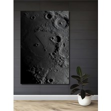 Teona Ahşap Dekoratif Ahşap Dikdörtgen Tablo Ay Krateri