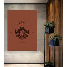 Teona Ahşap Dekoratif Ahşap Dikdörtgen Tablo Aslan Burcu