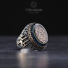 Design Ottoman Kuyumculuk Nasihat Yazılı Gümüş Erkek Yüzük