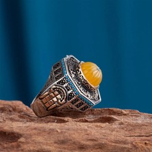 Design Ottoman Kuyumculuk Kutsal Emanet Kudüs Model Gümüş Erkek Yüzük