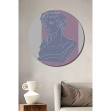 Teona Ahşap Dekoratif Ahşap Yuvarlak Tablo Işık Tanrıçası