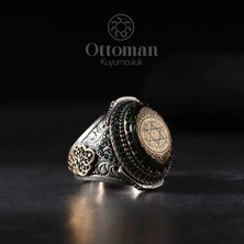 Design Ottoman Kuyumculuk Sulh Süleyman Mührü Gümüş Erkek Yüzük