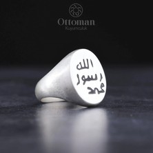 Design Ottoman Kuyumculuk Peygamber Mührü Gümüş Erkek Yüzük