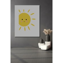 Teona Ahşap Dekoratif Ahşap Dikdörtgen Tablo Mutlu Güneş