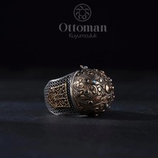 Design Ottoman Kuyumculuk Muhafaza Ayasofya Model Gümüş Erkek Yüzük