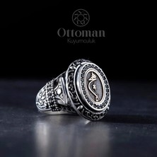 Design Ottoman Kuyumculuk Hiç Yazılı Özel Tasarım Gümüş Erkek Yüzük