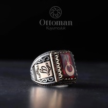 Design Ottoman Kuyumculuk Ay Yıldız Gümüş Erkek Yüzük