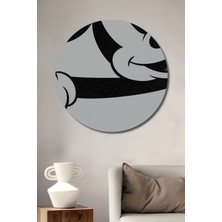 Teona Ahşap Dekoratif Ahşap Yuvarlak Tablo Mickey Mouse