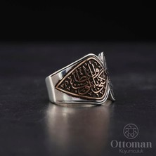 Design Ottoman Kuyumculuk Gravür Desenli Gümüş Erkek Yüzük