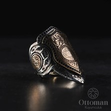 Design Ottoman Kuyumculuk Süleyman Mührü Zihgir Gümüş Erkek Yüzük