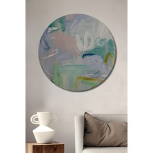 Teona Ahşap Dekoratif Ahşap Yuvarlak Tablo Soyut Düşler