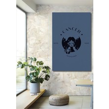 Teona Ahşap Dekoratif Ahşap Dikdörtgen Tablo Yengeç Burcu