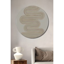 Teona Ahşap Dekoratif Ahşap Yuvarlak Tablo Soyut Dönüşüm