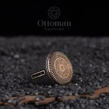 Design Ottoman Kuyumculuk Dokulu Inşirah Yazılı Gümüş Erkek Yüzük