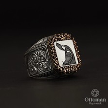 Design Ottoman Kuyumculuk Mevlevi Motifli Gümüş Erkek Yüzük