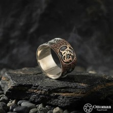 Design Ottoman Kuyumculuk Kişiye Özel Çift Harfli Gümüş Erkek Yüzük