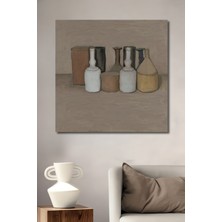 Teona Ahşap Dekoratif Ahşap Dikdörtgen Tablo Zen Şişeler