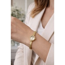 Boris Accessory Kadın Bal Peteği Kordon Gold Renk Şık Quartz Kol Saati – Zarif Tasarım