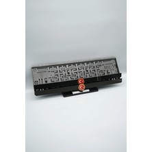 Plakam54 Altın Türkiye Bayrağı 3D Kabartmalı Pleksi Araba Plakalığı