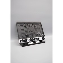 Plakam54 Kimse Görmeden 3D Kabartmalı Beyaz Pleksi Motor Plakalığı