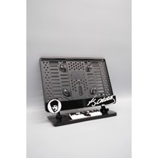 Plakam54 K.atatürk Potre ve Imza Benzer 3D Kabartmalı Pleksi Motor Plakalığı