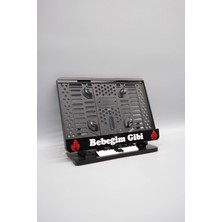 Plakam54 Bebeğim Gibi 3D Kabartmalı Siyah Pleksi Motor Plakalığı