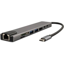 Raca RC-29630 Type-C 8in1 HDMI Çok Fonksiyonlu USB 3.0 Dock Station (Macbook - Pc - Playstation - Xbox)