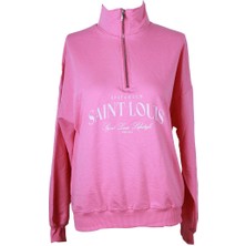 Trender Saınt Louıs Yarım Fermuar 2 Ip Pembe Kadın Sweatshirt 26YDT1000032