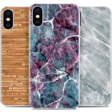 LTG Nova Ally Iphone x Xs Mermer Desenli Silikon KILIF-(5775)